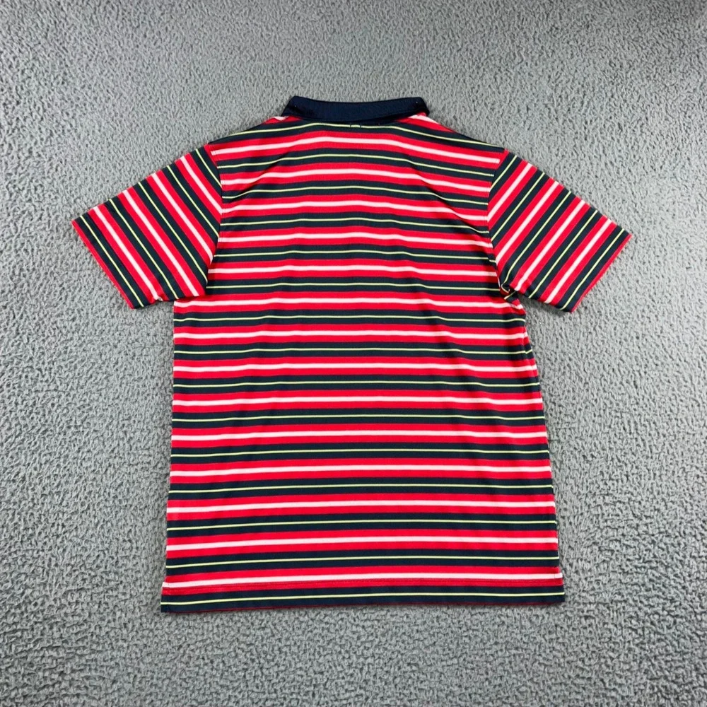Nike Golf Dri Fit Polo Shirt Men XL Stripe Collared Short Sleeve‎ Casual Sporty
